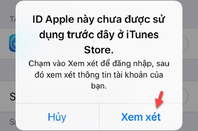 id apple này chưa được sử dụng ở itunes store